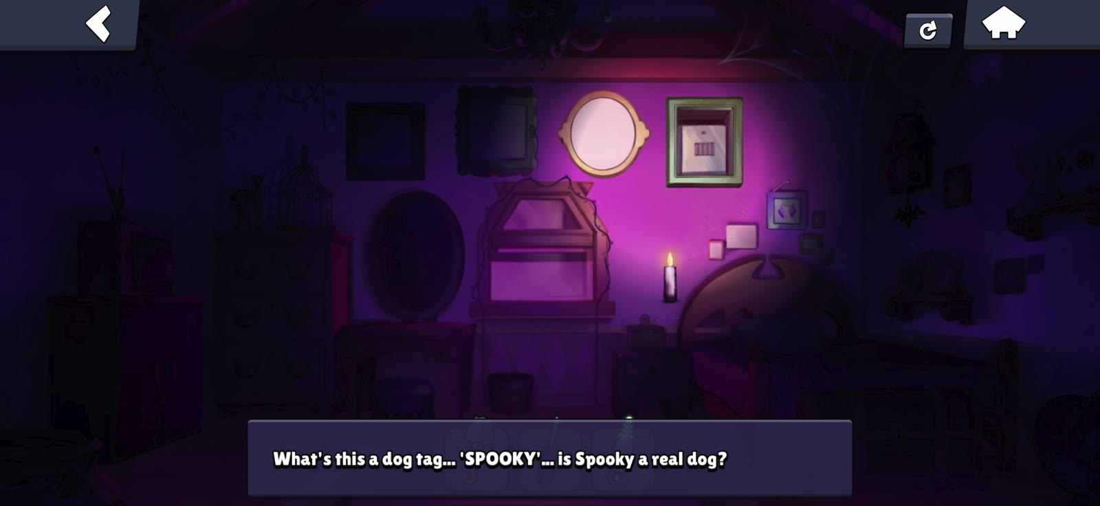 Opened lockbox dialogue revealing the SPOOKY dog tag
