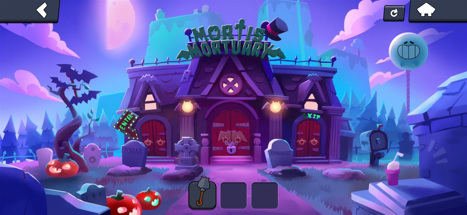 Mortis' Mortuary entrance