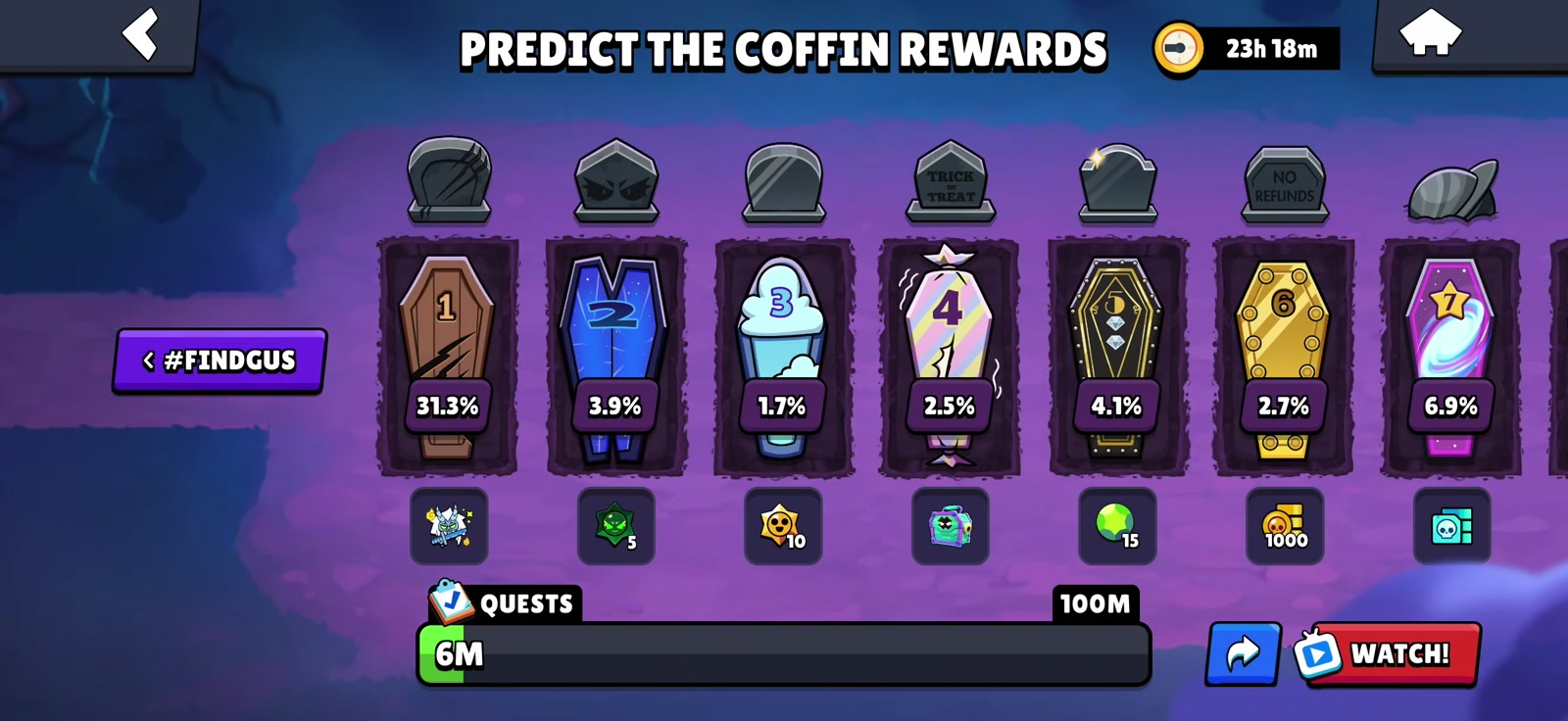 Scary Coffins event voting and predictions
